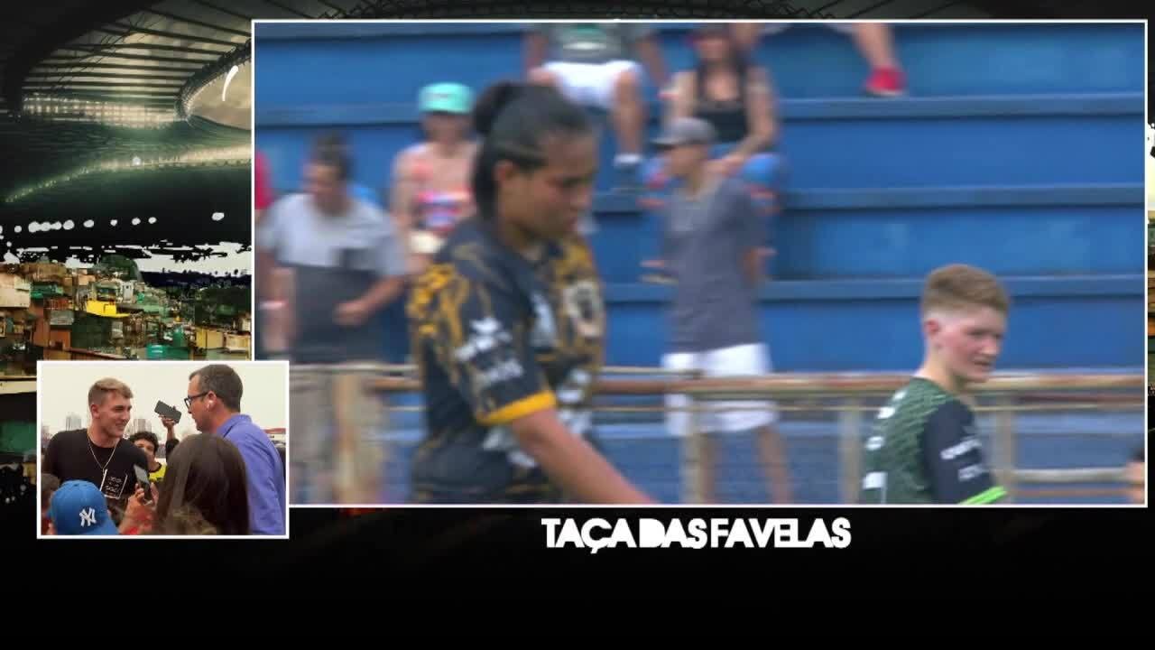 Goleiro do Athletico é recebido com festa na Taça das Favelas e fala da parceria com Bento