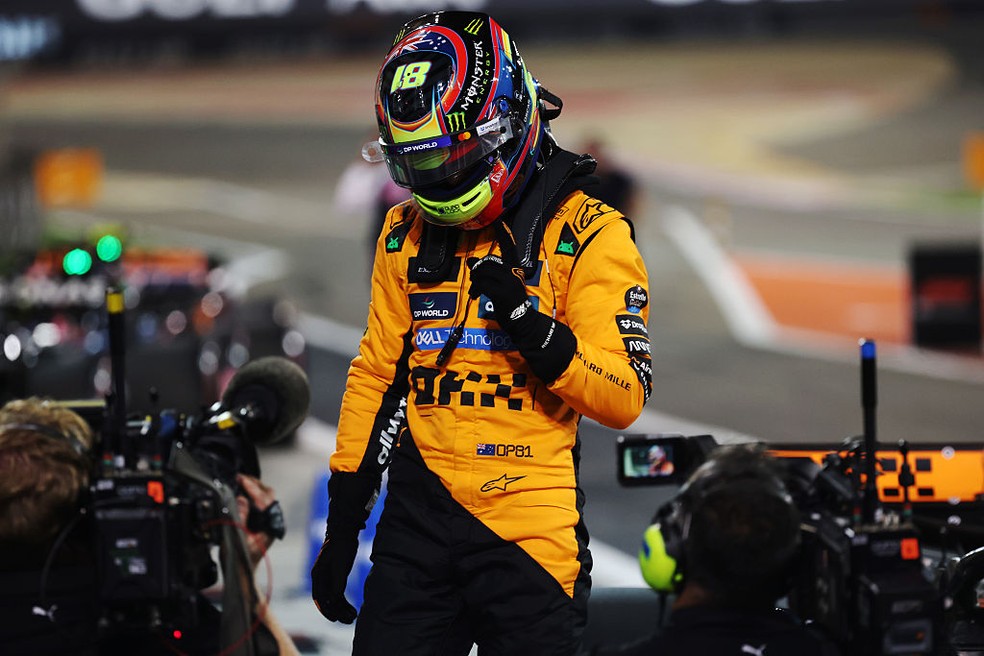 Oscar Piastri largará da pole position no GP do Bahrein da F1 2025 — Foto: Mark Thompson/Getty Images