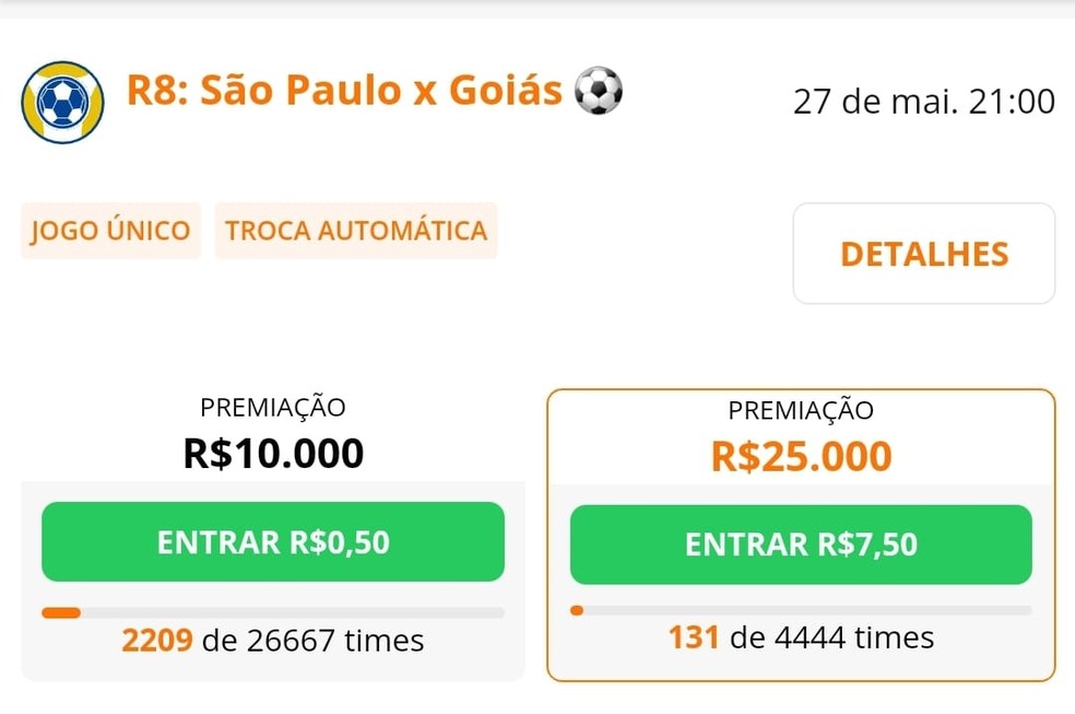 S&atilde;o Paulo x Goi&aacute;s fecham o s&aacute;bado de futebol com disputa de jogo &uacute;nico na rodada #8 do Cartola Express &mdash; Foto: Cartola Express