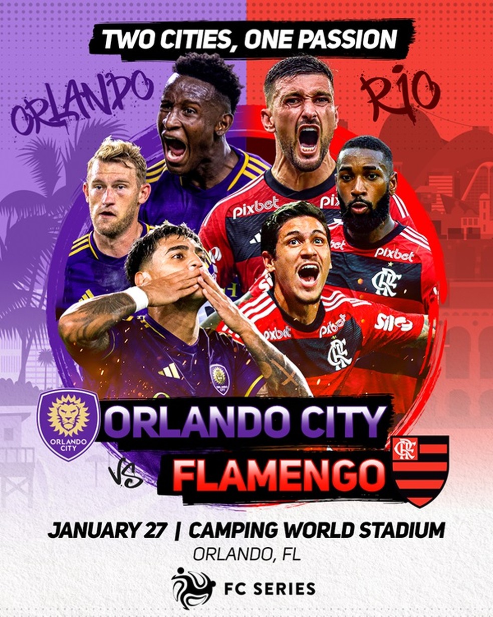Organização de torneio anuncia jogo entre Flamengo e Orlando City