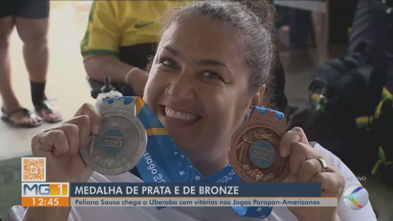 Após medalhas no Parapan, Poliana Souza desembarca em Uberaba