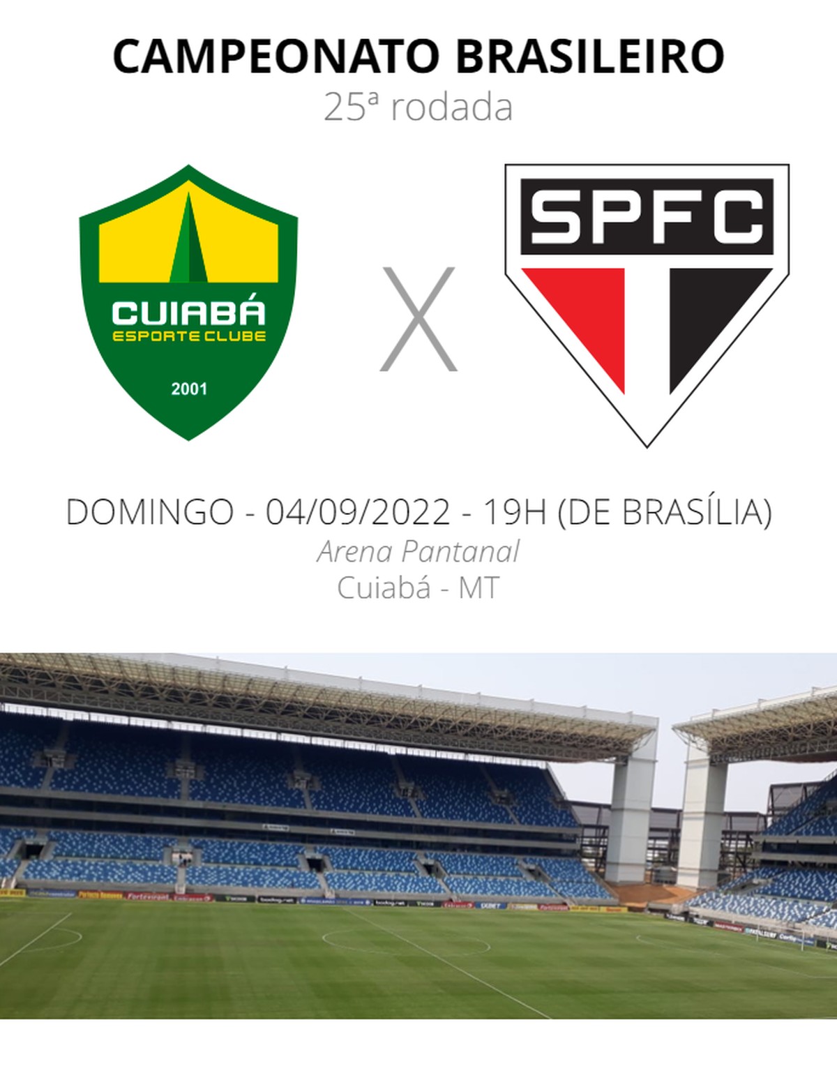 São Paulo x Cuiabá: veja onde assistir e horário do jogo do Brasileiro