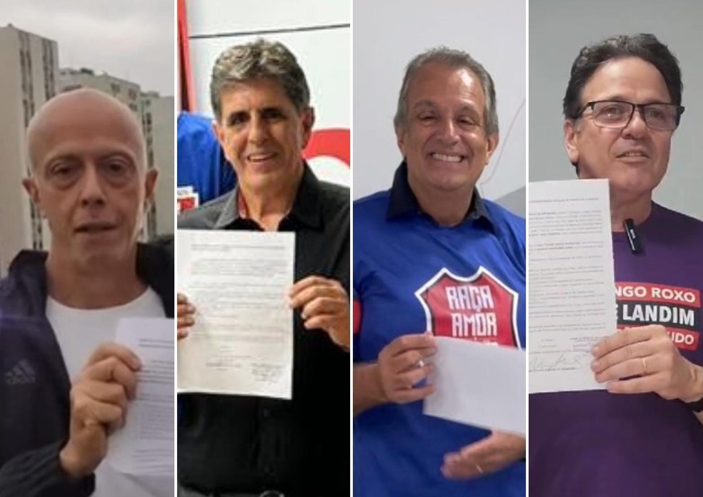 Candidatos eleição Flamengo 2024 — Foto: Reprodução