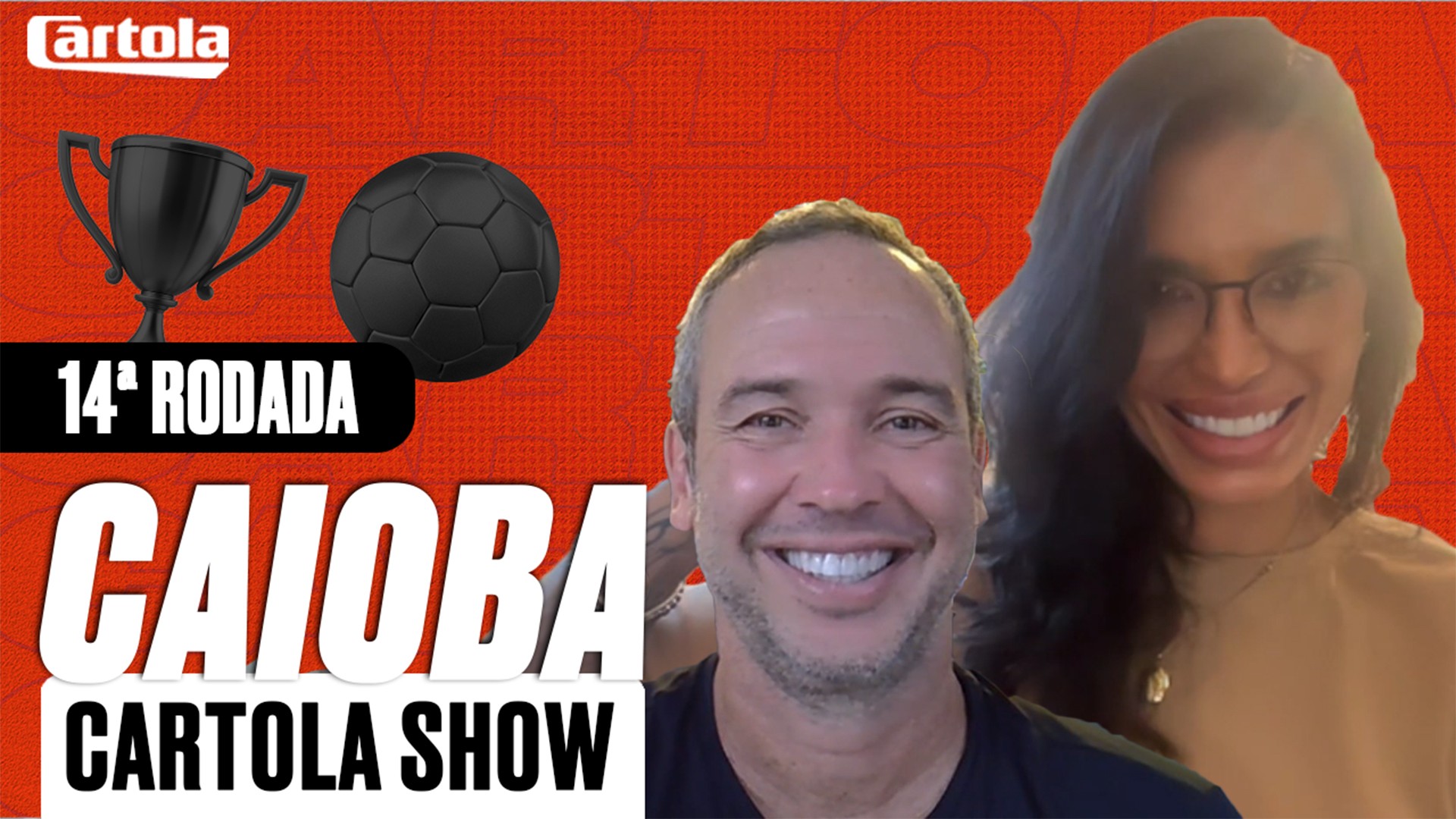 Duelo de comentaristas no Caioba Cartola Show: Caio e Alline Calandrini dão dicas para a rodada #14 do Brasileirão