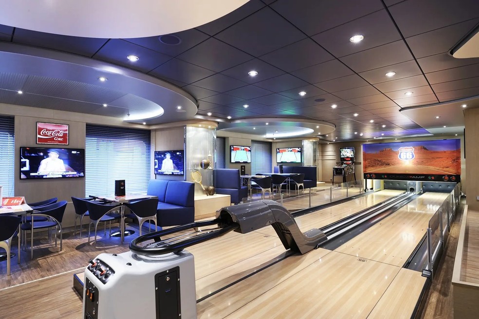 Pista de boliche do navio MSC, que ter&aacute; Neymar como garoto-propaganda  &mdash; Foto: Divulga&ccedil;&atilde;o 