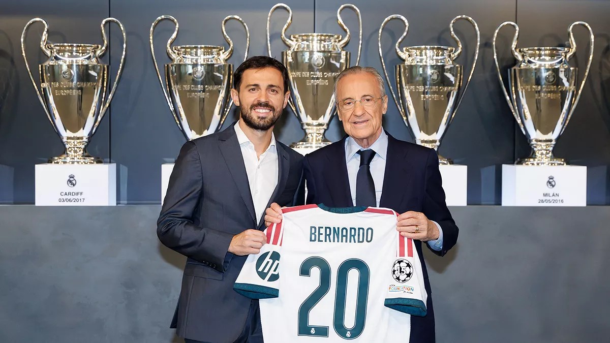 Bernardo Silva é apresentado pelo Real Madrid: "Sentir na pele é especial"