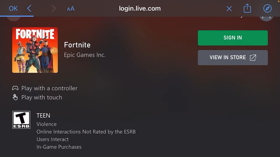 Sem surpresa, a Epic não quer colocar o Fortnite no Xbox Cloud