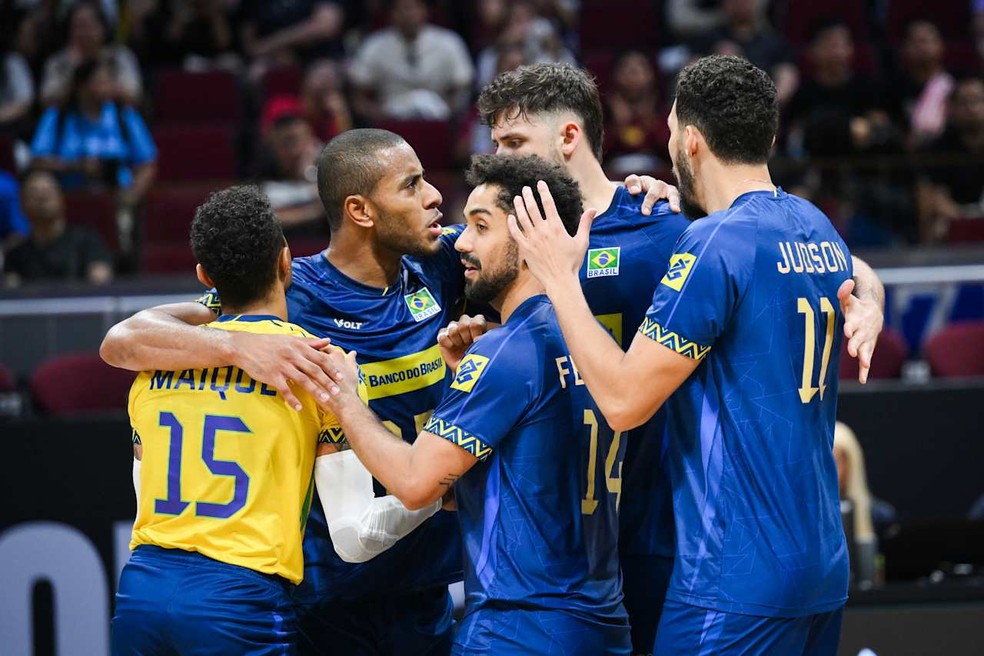 Brasil x República Tcheca vôlei Mundial Masculino — Foto: Divulgação/FIVB