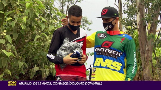 Promessa do downhill monta bike com dinheirofutebol ao vivo playlatinhas e recebe incentivofutebol ao vivo playídolo: "Tem futuro" - Programa: Globo Esporte RJ 