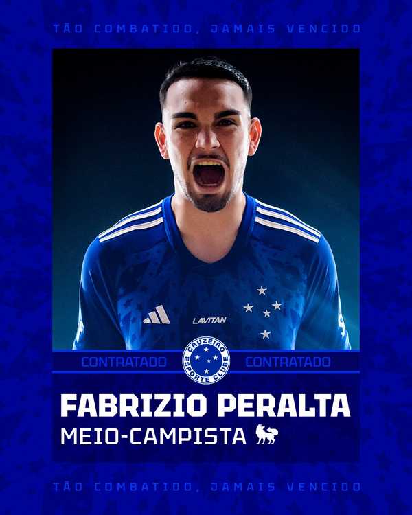 Cruzeiro anuncia a contratação do volante Fabrizio Peralta