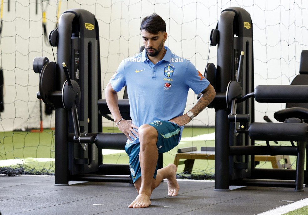 Paquetá em treino da CBF — Foto: Rafael Ribeiro / CBF