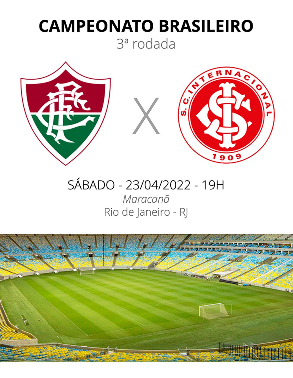 JOGOS DE HOJE - SABADO 23/04 - BRASILEIRÃO 2022 SERIE A 3ª RODADA - JOGOS  DO CAMPEONATO BRASILEIRO 