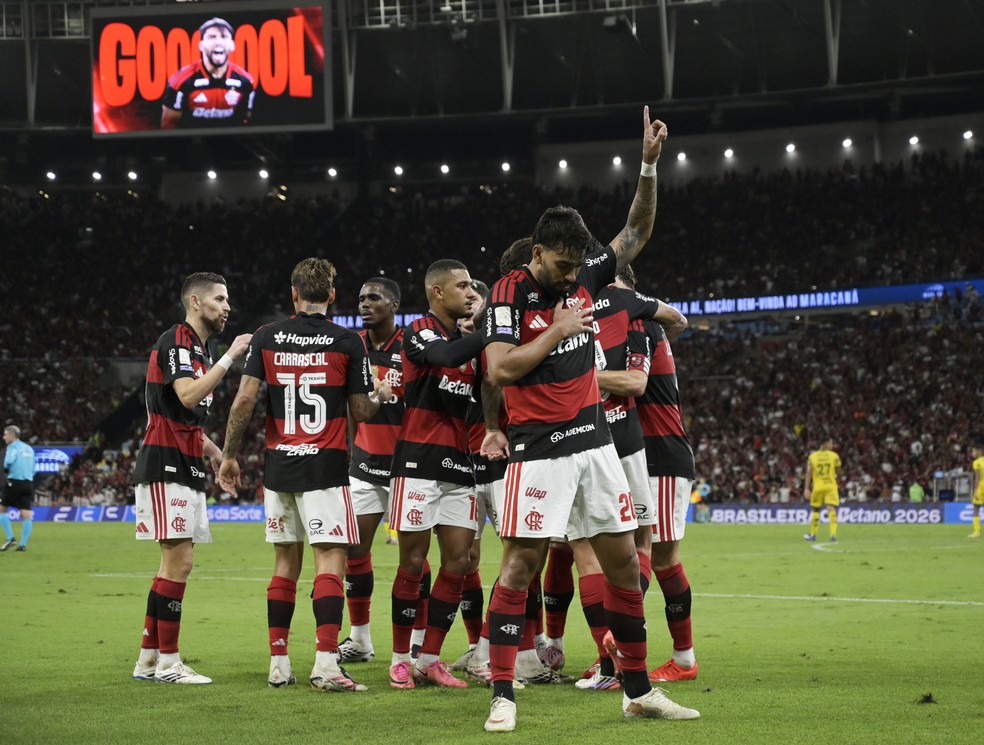 Paquetá em Flamengo x Mirassol — Foto: André Durão