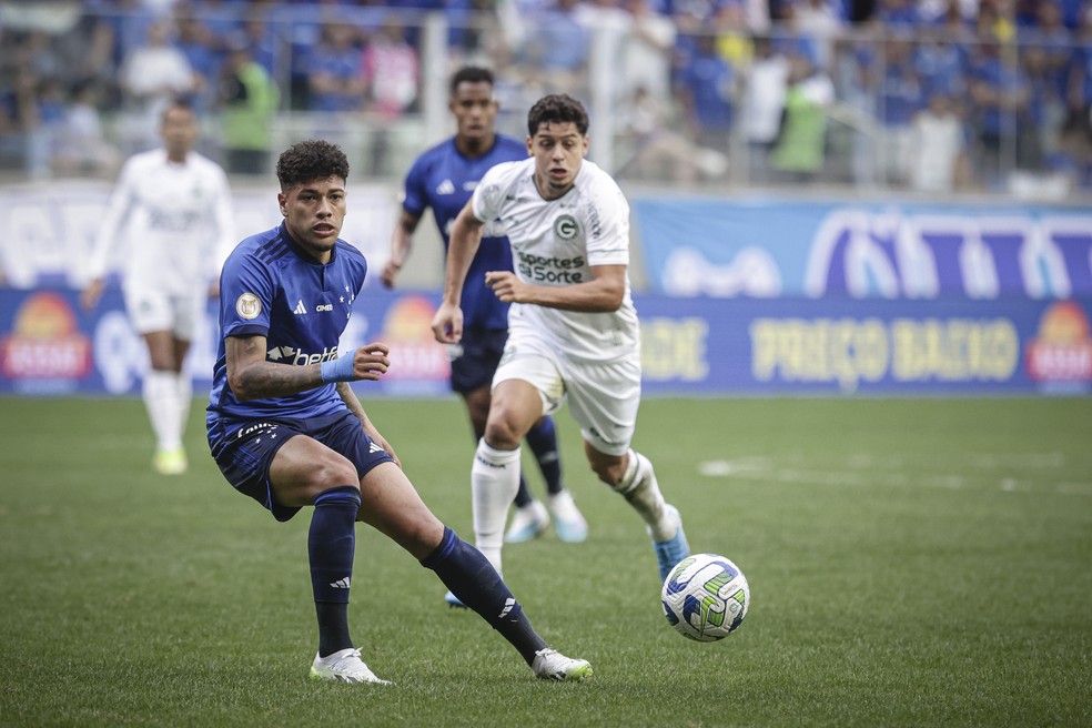 Filipe Machado no jogo entre Cruzeiro e Goiás pelo Campeonato Brasileiro 2023 — Foto: Staff Imagens/Cruzeiro