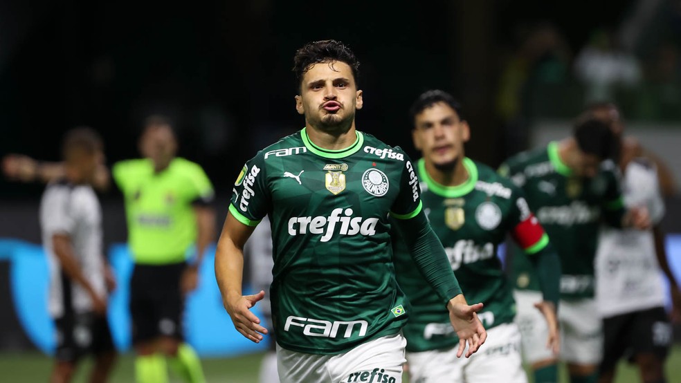 Gol de Raphael Veiga em Palmeiras x Inter de Limeira — Foto: Cesar Greco/Palmeiras