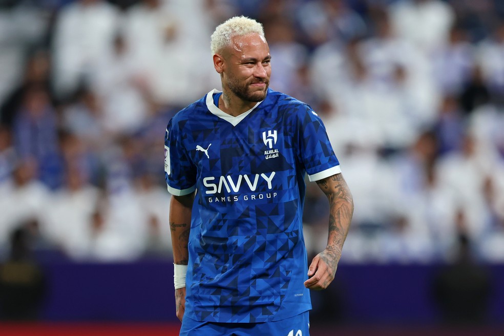 Neymar atuou pouco pelo Al-Hilal, na Arábia Saudita — Foto: Getty Images