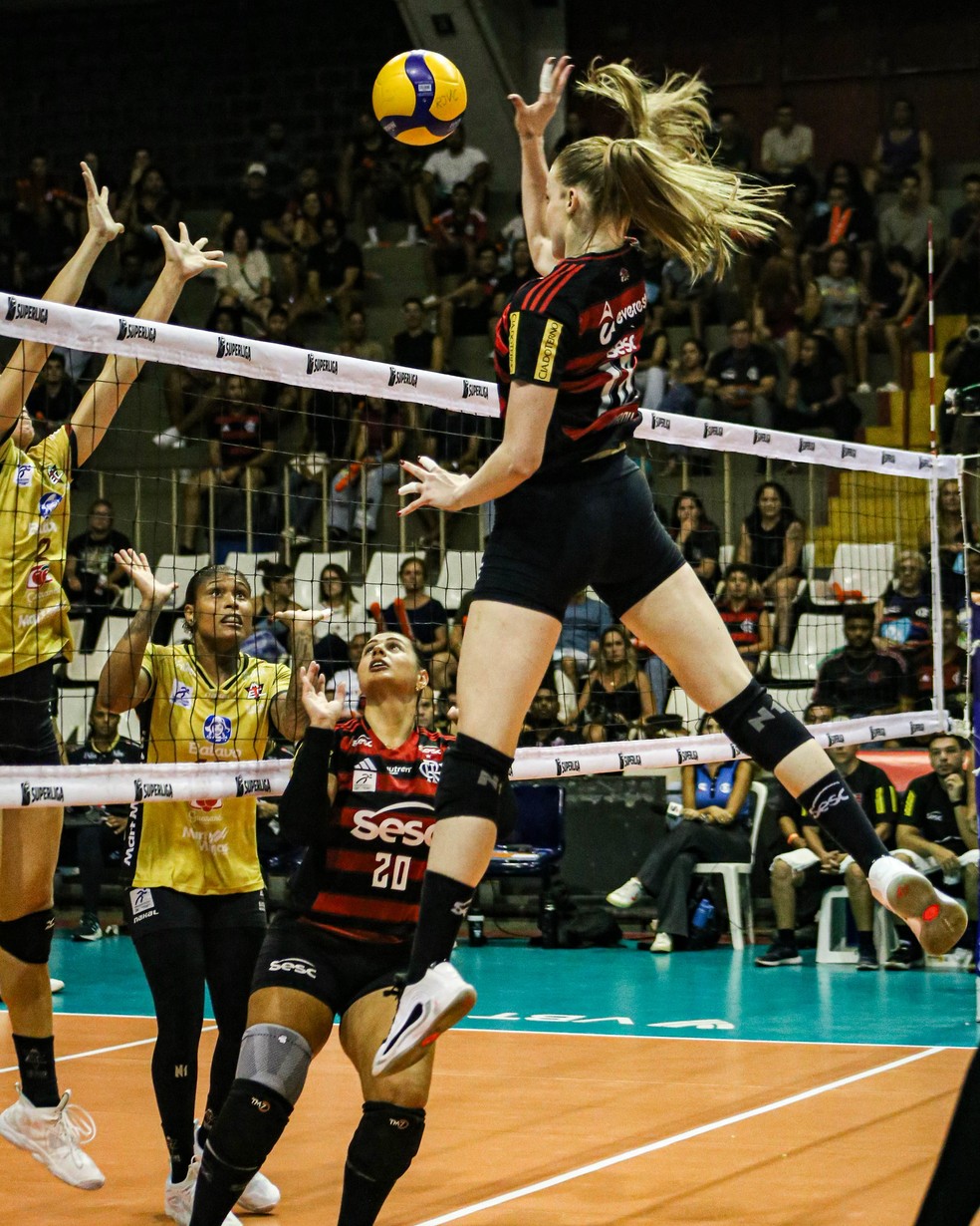 Sesc-Flamengo foi a equipe com melhor campanha na primeira fase — Foto: Julliana Nascimento/CRF