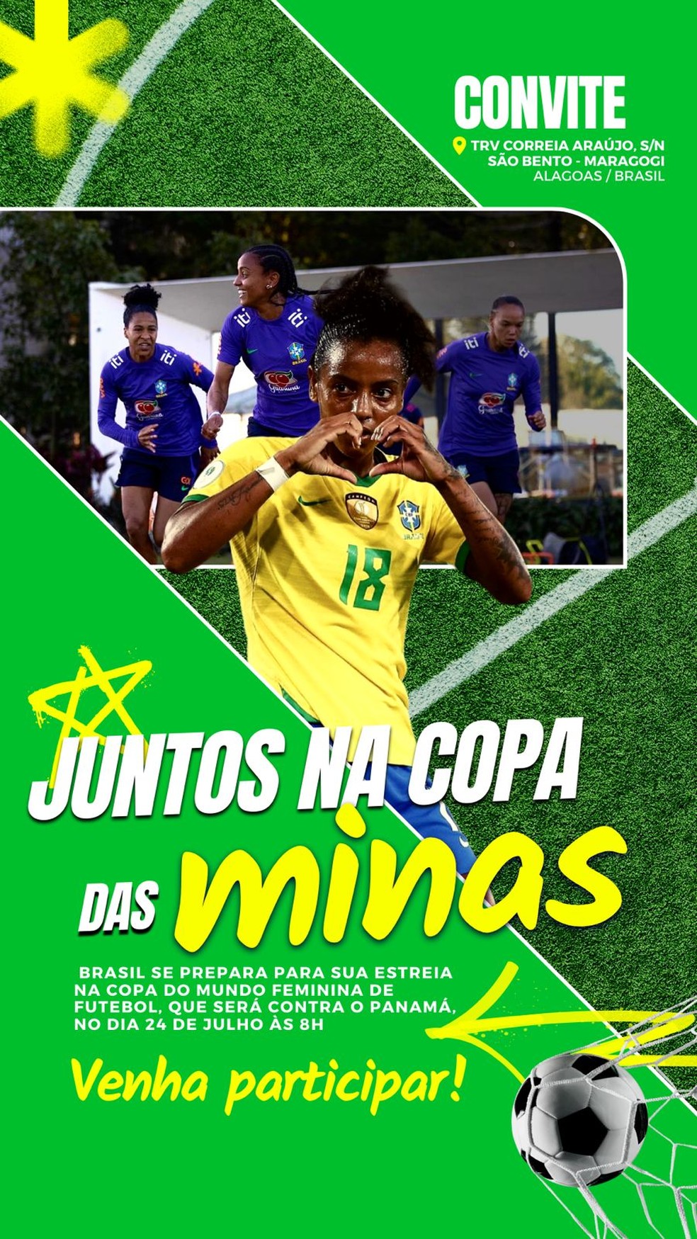 Jogos da Seleção Brasileira de Futebol Feminino: acompanhe em Bauru