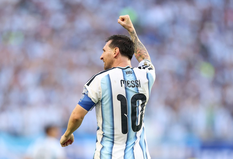 Messi comemora gol — Supercomputador Opta