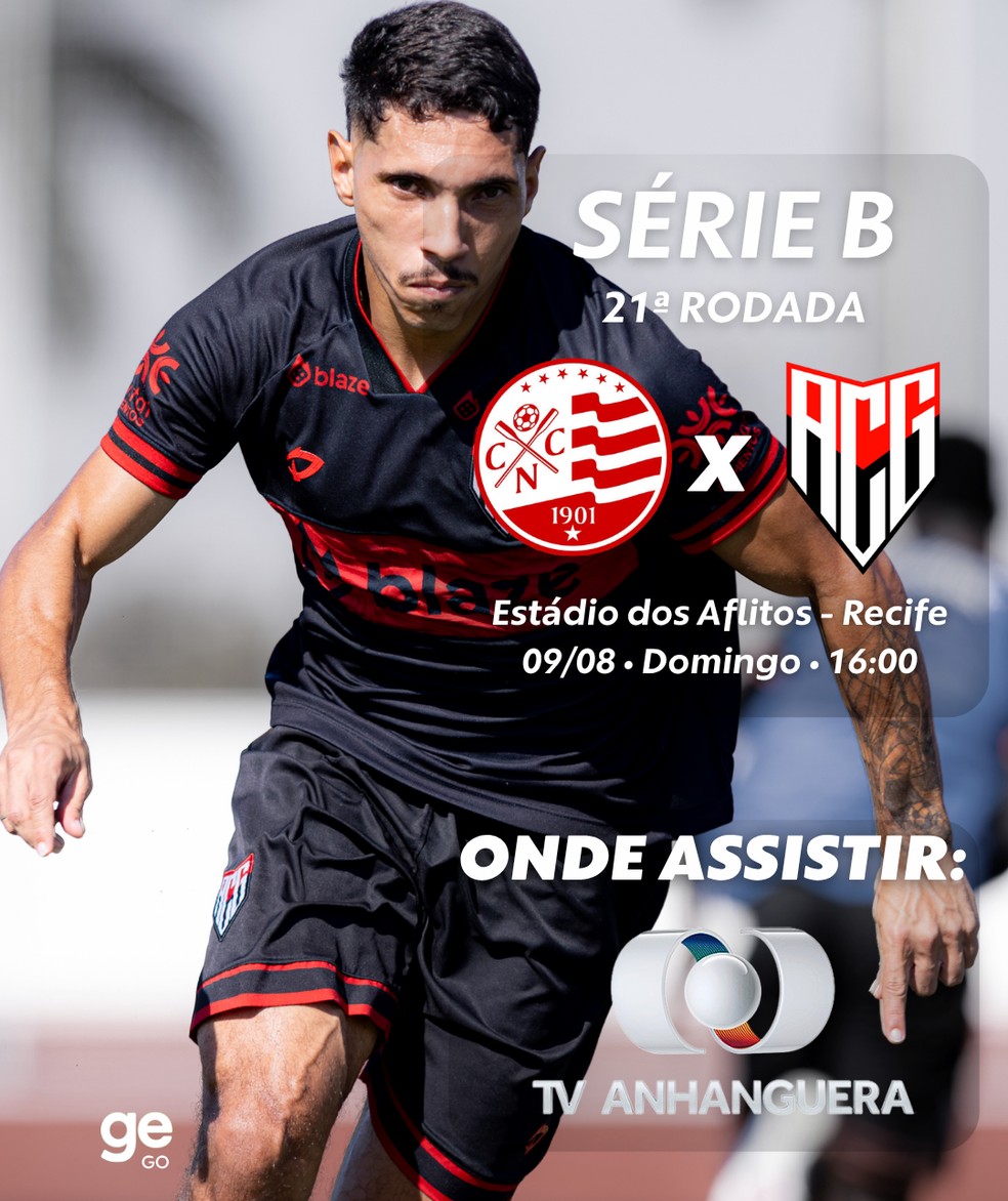 Náutico x Atlético-GO: Rede Anhanguera transmite para todo o estado de Goiás — Foto: TV Anhanguera