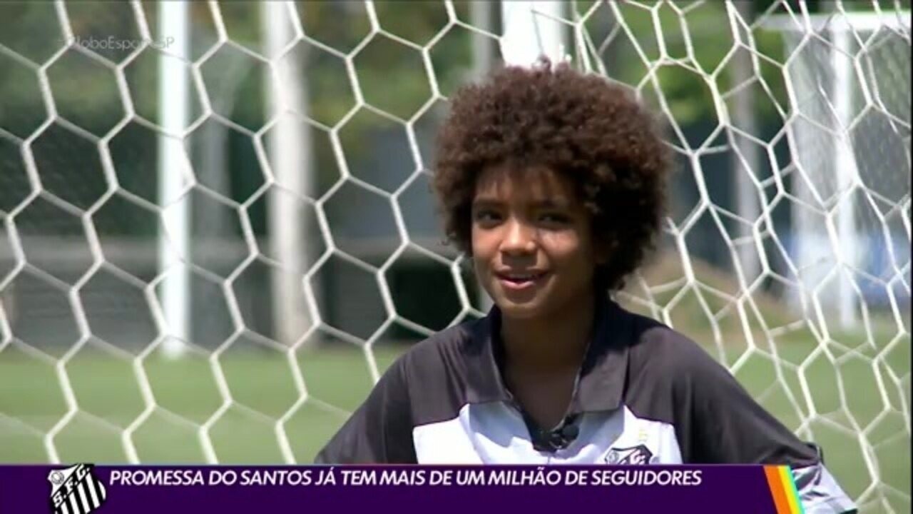 Kauan, promessa do Santos já tem mais de um milhão de seguidores