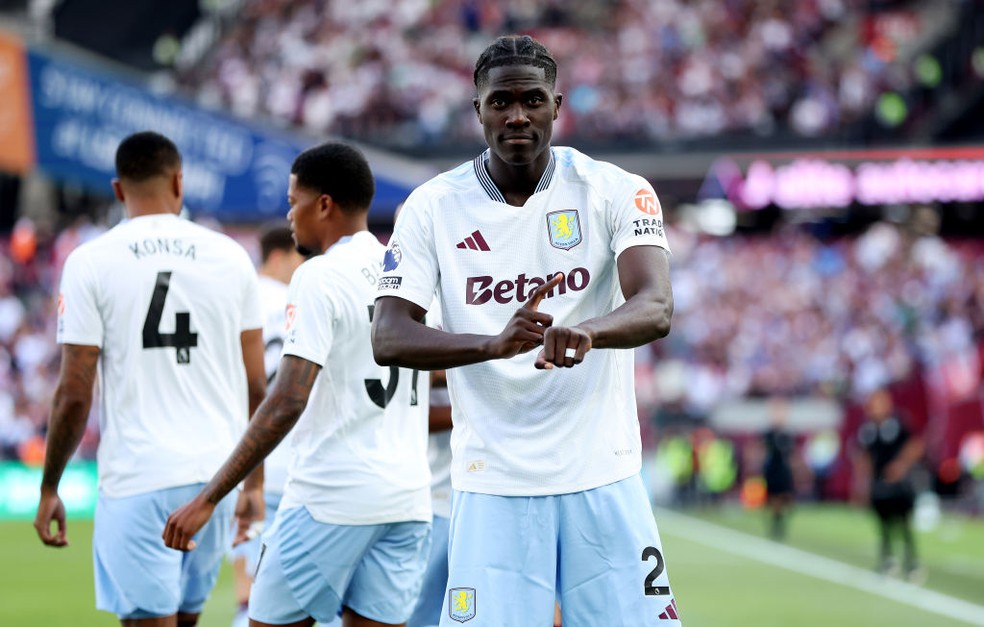 Onana marcou na estreia pelo Aston Villa, contra o West Ham — Foto: Getty Images