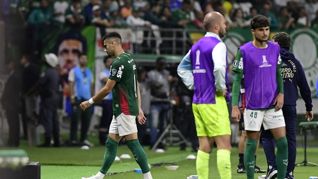 Andreas Pereira expulso em Palmeiras x Cerro Porteño
