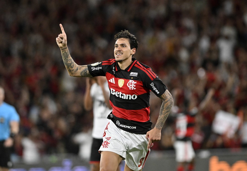 Pedro comemora | Flamengo x Vitória — Foto: André Durão