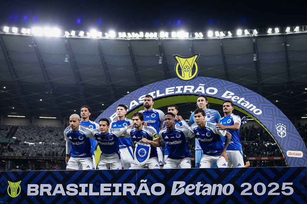 Time do Cruzeiro contra o Botafogo, no Brasileirão — Foto: Gustavo Aleixo/Cruzeiro
