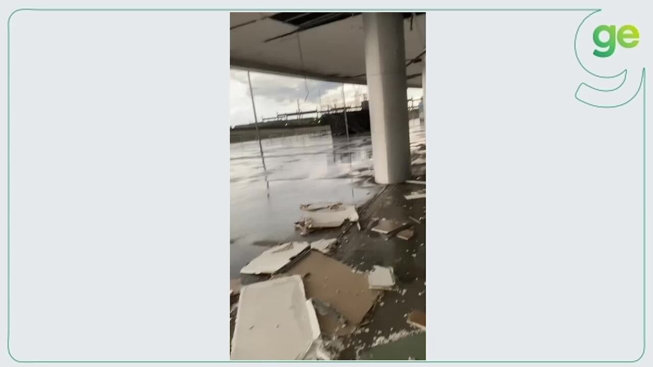 Temporal causa danos na Arena do Grêmio e afeta CT do Inter