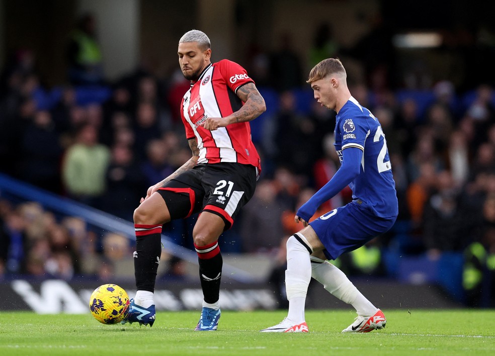 Vinicius Souza em ao contra o Chelsea  Foto: David Klein/Reuters