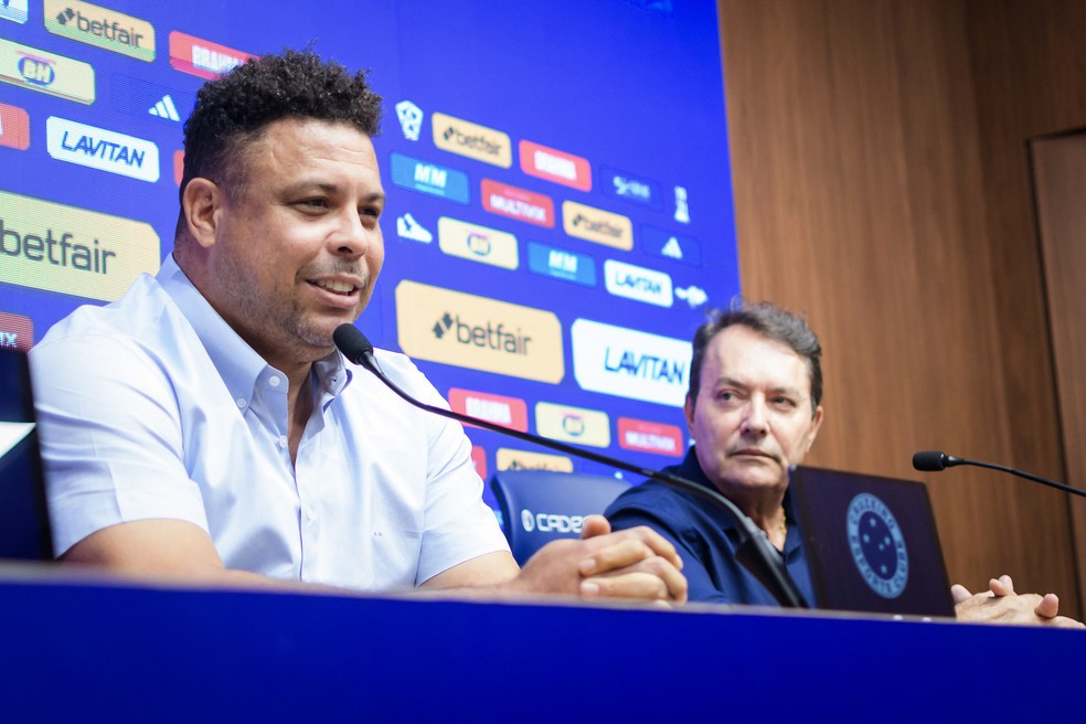 Ronaldo e Pedro Lourenço no Cruzeiro — Foto: Gustavo Aleixo/Cruzeiro