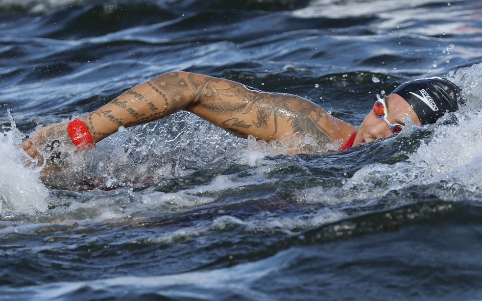 Ana Marcela Mundial águas abertas Fukuoka 10km natação maratona aquática — Foto: Reuters