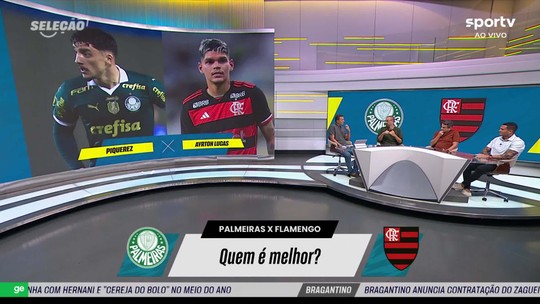 Quem é melhor? Seleção escolhe jogadores favoritos entre Palmeiras e Flamengo - Programa: Seleção sportv 