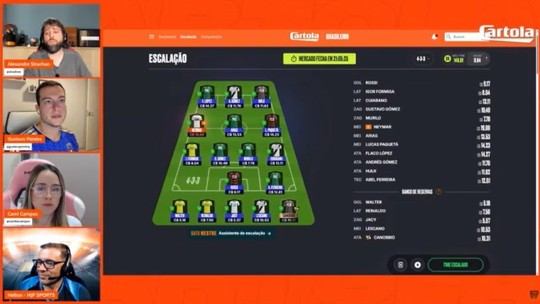 Confira o time oficial do Cartola para a rodada 32 - Programa: Cartola 