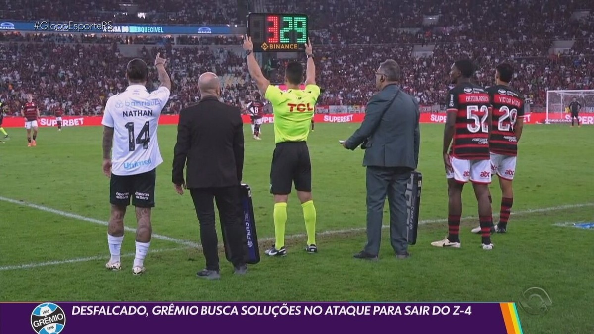 Grêmio com dois jogadores pendurados em jogo pré-Gre-Nal.