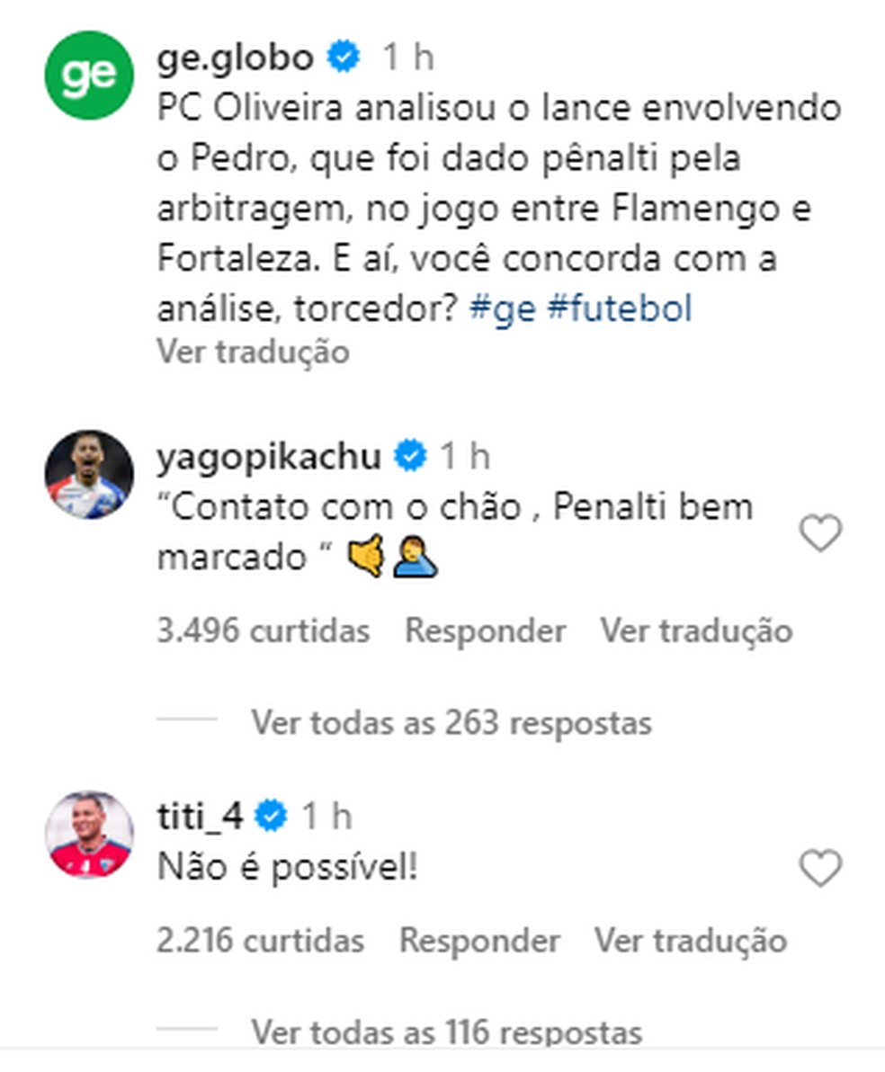 Pikachu, Titi, Fortaleza — Foto: Reprodução/Instagram