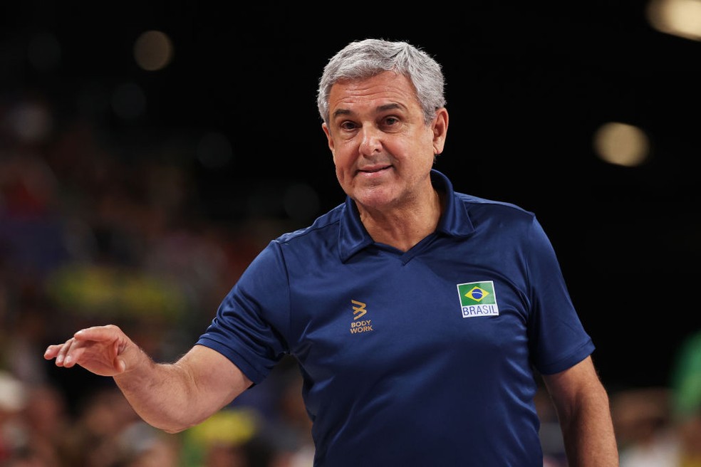 José Roberto Guimarães Zé Roberto Olimpíadas Paris — Foto: Jared C. Tilton/Getty Images