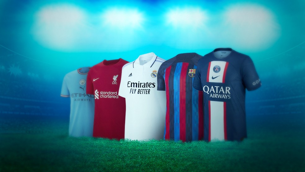 As camisas da Liga dos Campeões 2022/23: o ranking dos melhores e