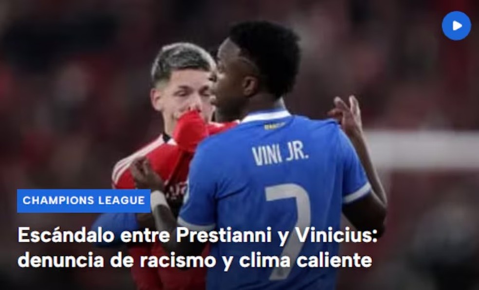 TyC Sports também tratou o caso como "escândalo" — Foto: Reprodução