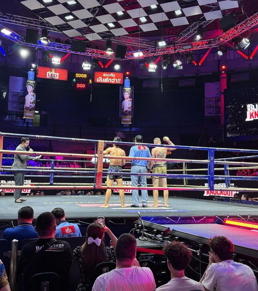 Luta de Muay thai na Tailândia — Foto: Reprodução/Instagram
