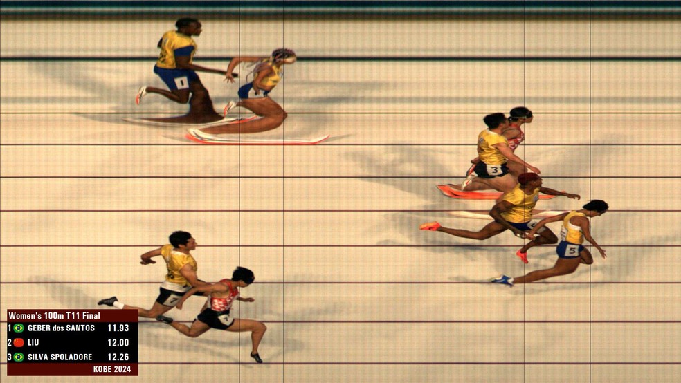 Acreana Jerusa Geber, campeã mundial nos 100 metros T11 em Kobe, no Japão — Foto: Reprodução