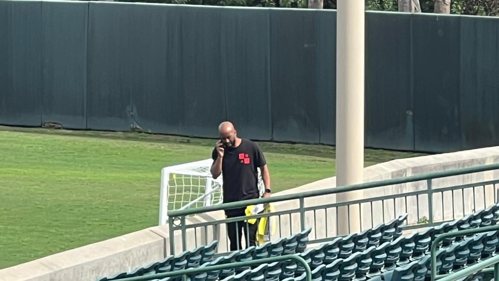 Fabinho Soldado ainda está com o Flamengo na pré-temporada — Foto: Letícia Marques