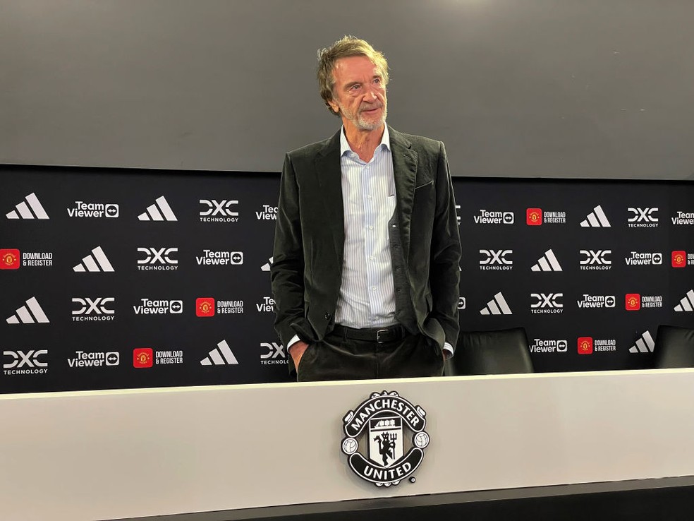 Jim Ratcliffe comprou 25% da propriedade do Manchester United — Foto: Getty Images