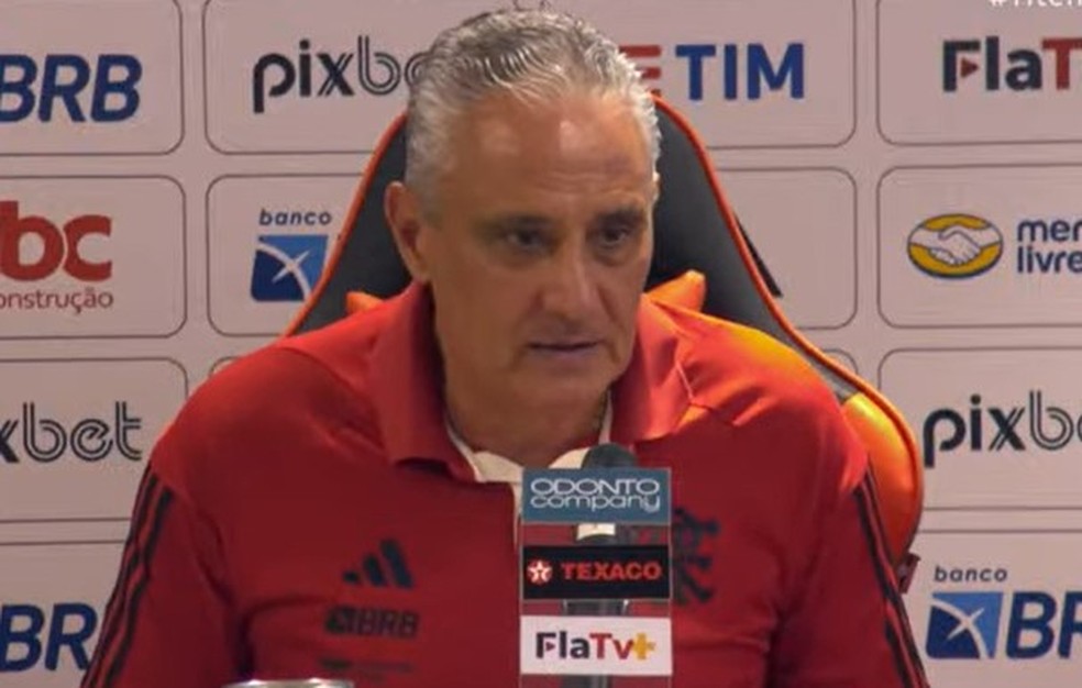 Tite Flamengo apresentação — Foto: Reprodução