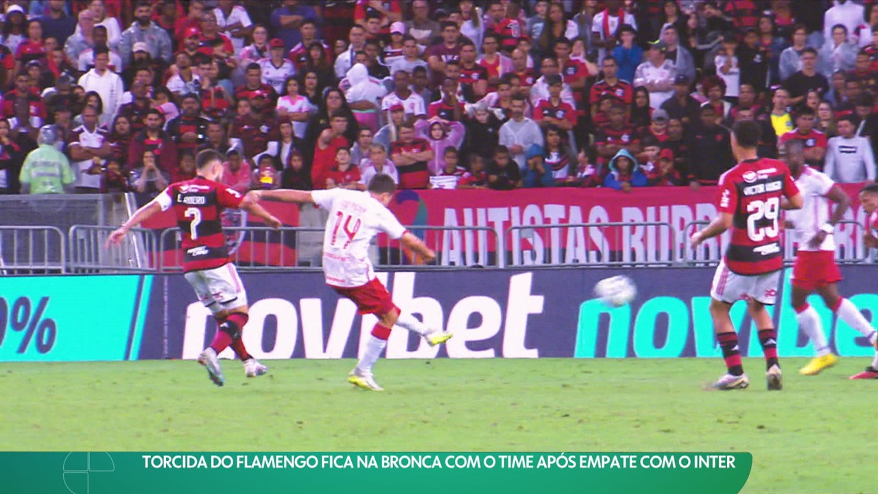 Torcida do Flamengo fica na bronca com o time após empate com o Inter