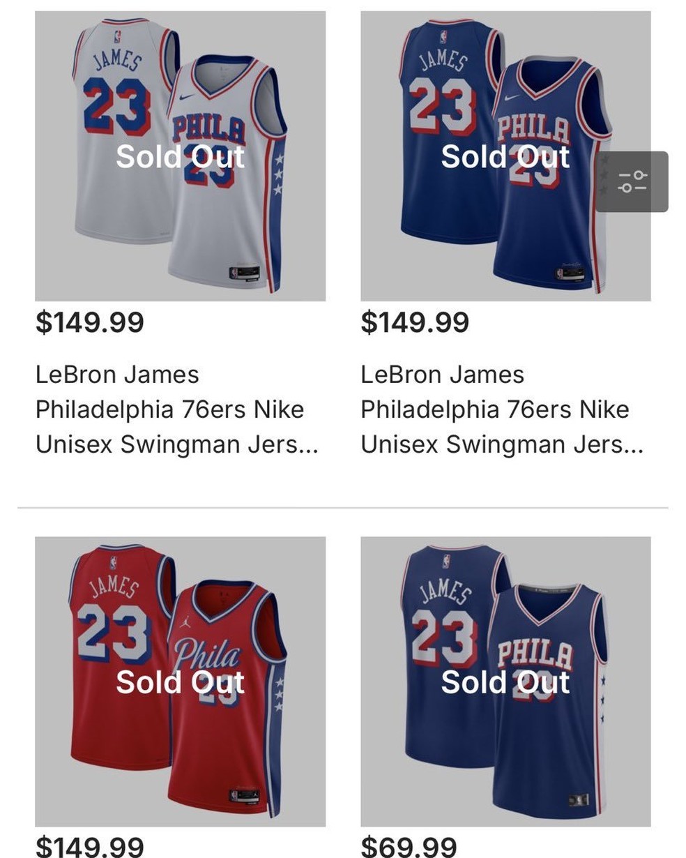 LeBron James no Philadelphia 76ers: camisas esgotam em 2 horas | Ge