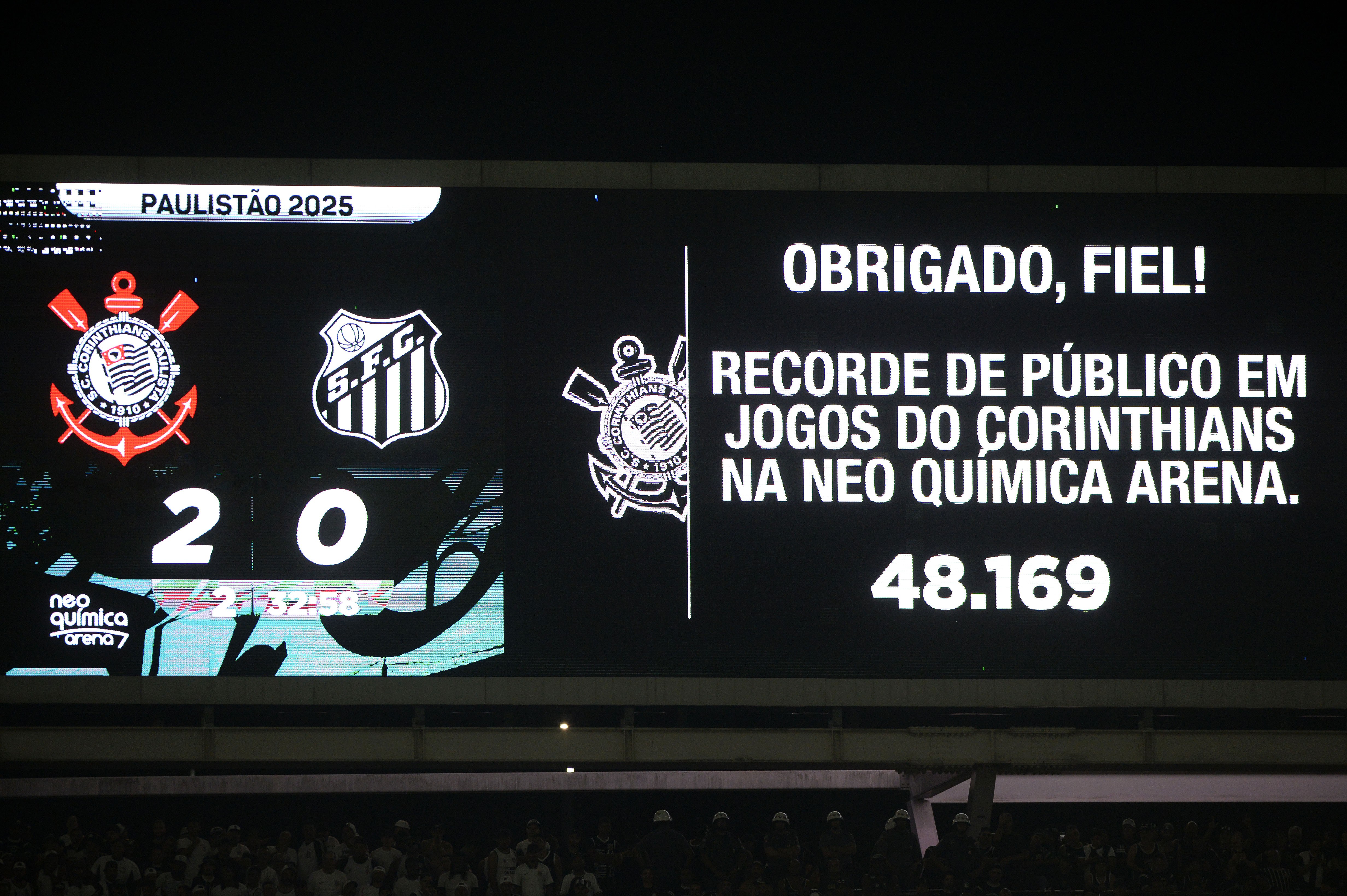 Corinthians quebra recorde de público na Arena em partida histórica.
