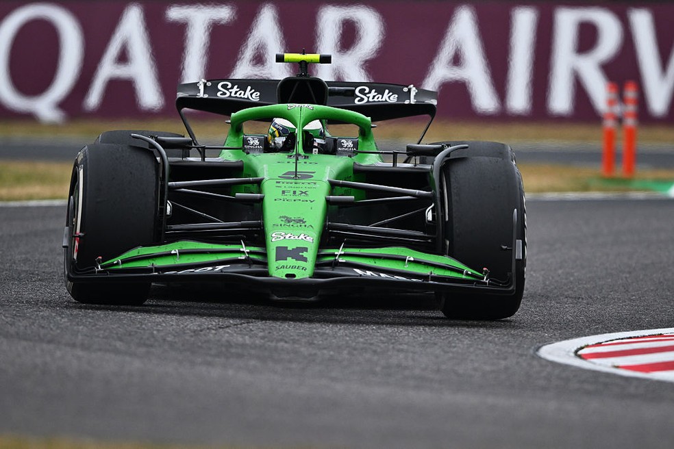 Gabriel Bortoleto no GP do Japão da F1 em 2025 — Foto: Rudy Carezzevoli/Getty Images
