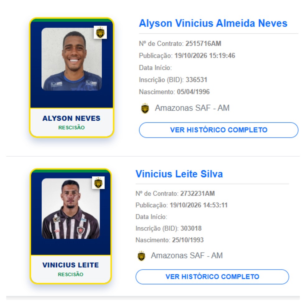 Alyson e Vinicius Leite deixam o Amazonas &mdash; Foto: Divulga&ccedil;&atilde;o